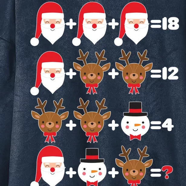 Christmas Math Quiz Hooded Wearable Blanket