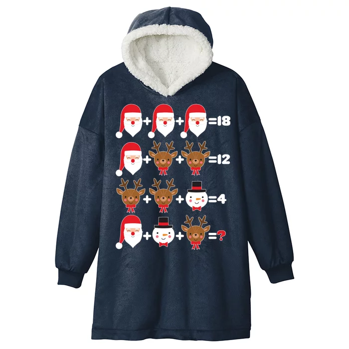 Christmas Math Quiz Hooded Wearable Blanket