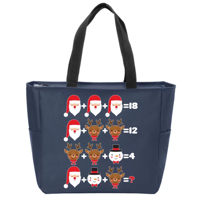 Christmas Math Quiz Zip Tote Bag