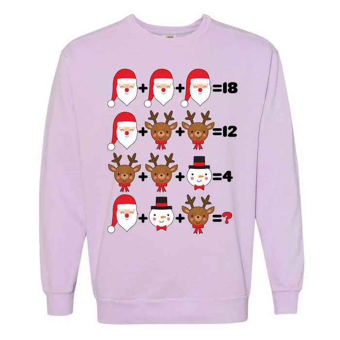 Christmas Math Quiz Garment-Dyed Sweatshirt