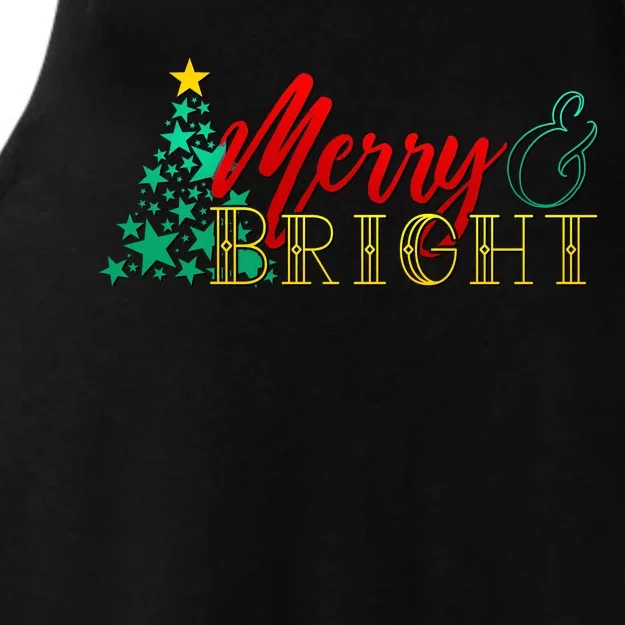 Christmas Merry & Bright Ladies Tri-Blend Wicking Tank