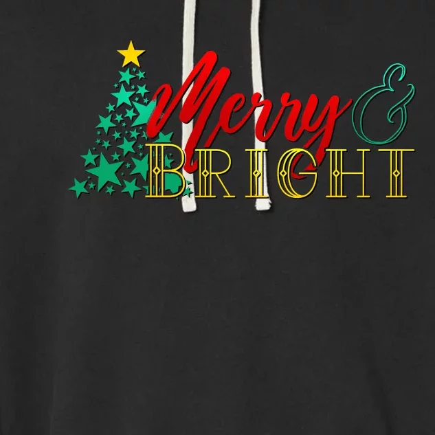 Christmas Merry & Bright Garment-Dyed Fleece Hoodie