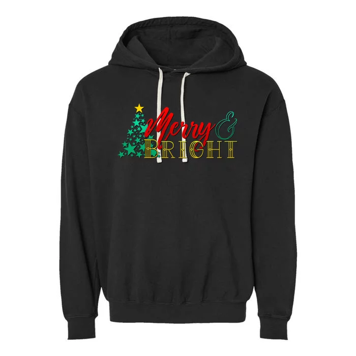 Christmas Merry & Bright Garment-Dyed Fleece Hoodie