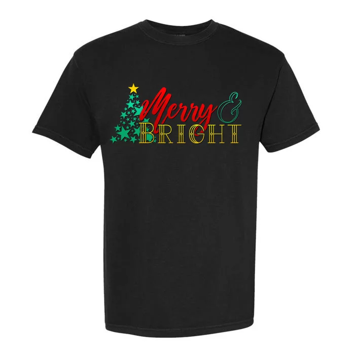 Christmas Merry & Bright Garment-Dyed Heavyweight T-Shirt