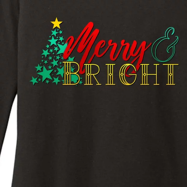 Christmas Merry & Bright Womens CVC Long Sleeve Shirt