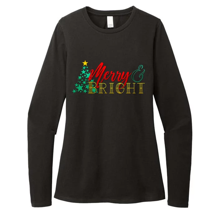 Christmas Merry & Bright Womens CVC Long Sleeve Shirt