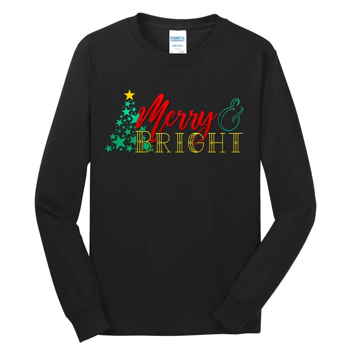 Christmas Merry & Bright Tall Long Sleeve T-Shirt