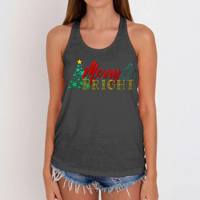 Christmas Merry & Bright Women's Knotted Racerback Tank