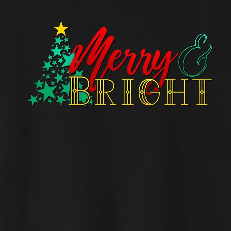 Christmas Merry & Bright Women's Crop Top Tee