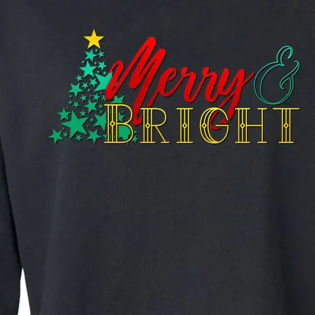 Christmas Merry & Bright Cropped Pullover Crew