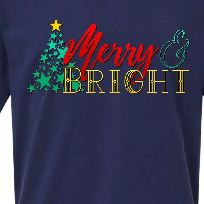 Christmas Merry & Bright Sueded Cloud Jersey T-Shirt