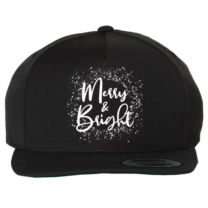 Christmas Merry and Bright Wool Snapback Cap