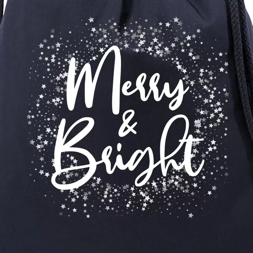 Christmas Merry and Bright Drawstring Bag