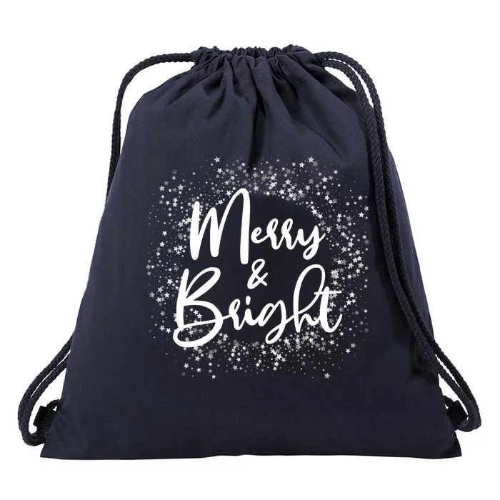 Christmas Merry and Bright Drawstring Bag