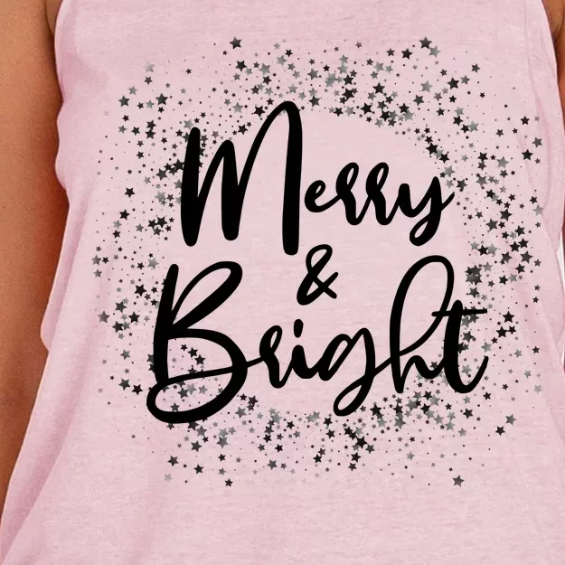 Christmas Merry and Bright Women's Knotted Racerback Tank