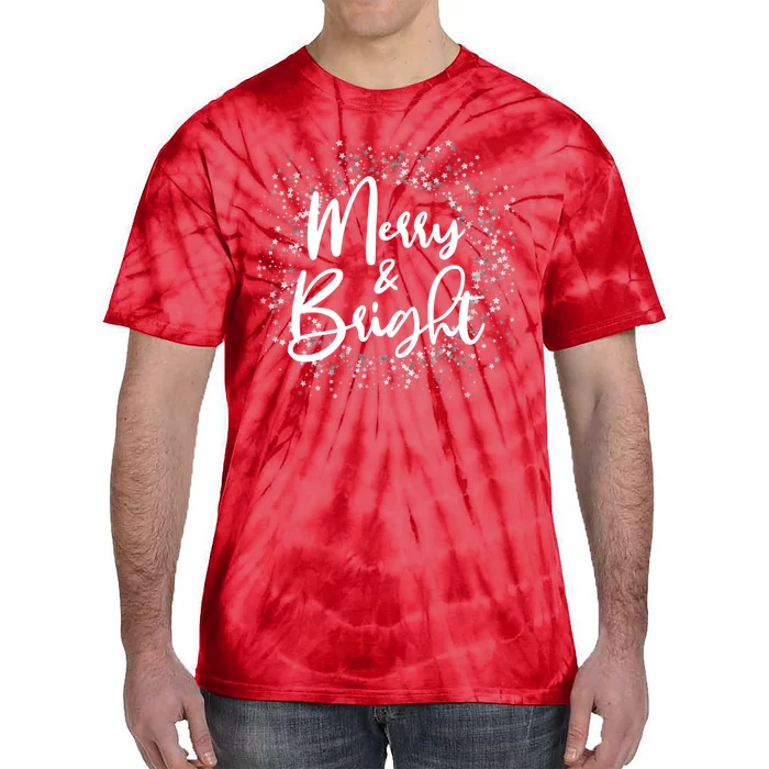 Christmas Merry and Bright Tie-Dye T-Shirt