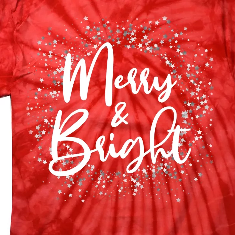 Christmas Merry and Bright Tie-Dye T-Shirt