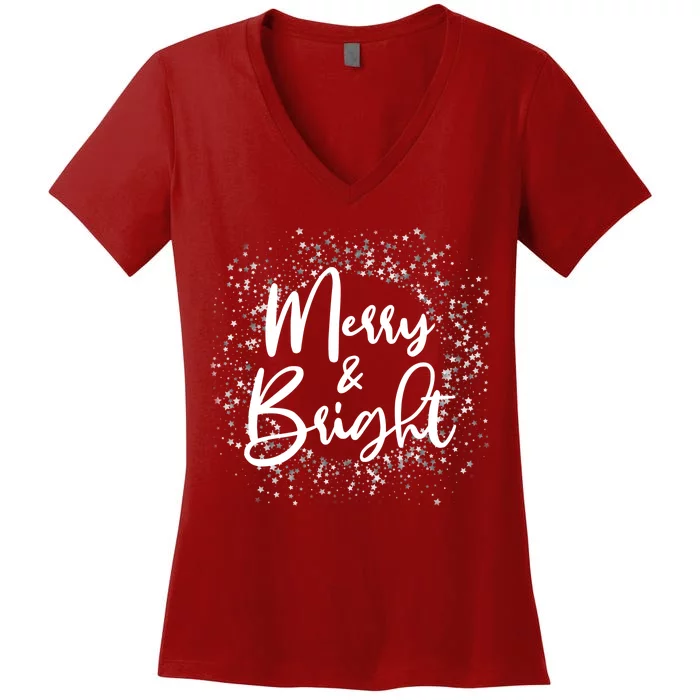 Christmas Merry and Bright Women's V-Neck T-Shirt