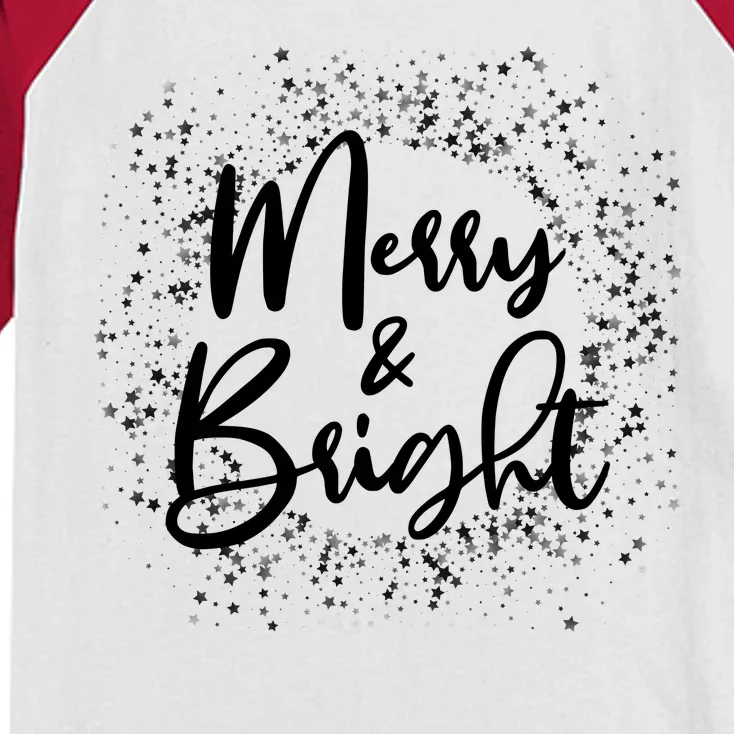 Christmas Merry and Bright Kids Colorblock Raglan Jersey