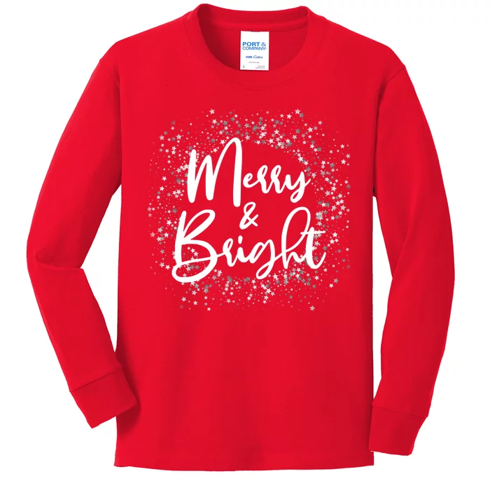 Christmas Merry and Bright Kids Long Sleeve Shirt