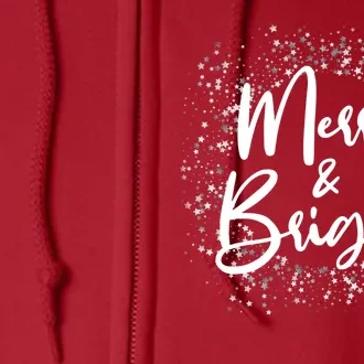 Christmas Merry and Bright Full Zip Hoodie