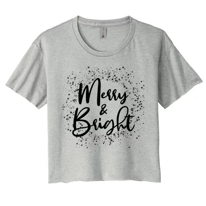 Christmas Merry and Bright Women's Crop Top Tee