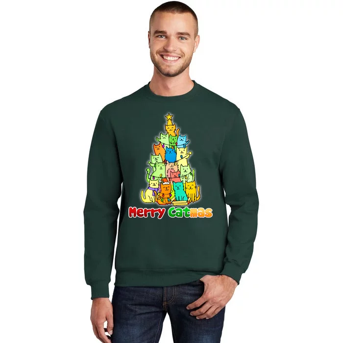 Christmas Merry Catmas Tree Tall Sweatshirt