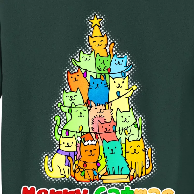 Christmas Merry Catmas Tree Tall Sweatshirt