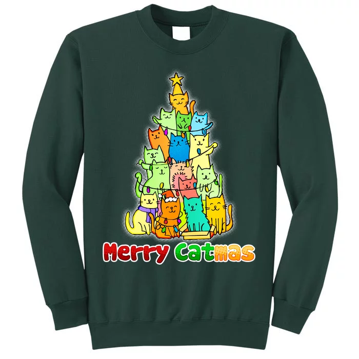 Christmas Merry Catmas Tree Tall Sweatshirt