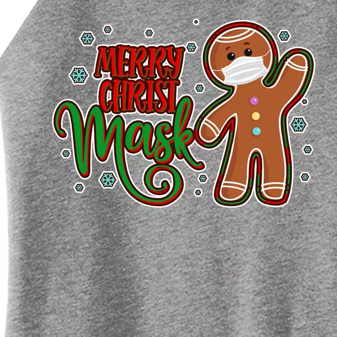 Christmas Merry Christ-Mask Gingerbread Man Women’s Perfect Tri Rocker Tank