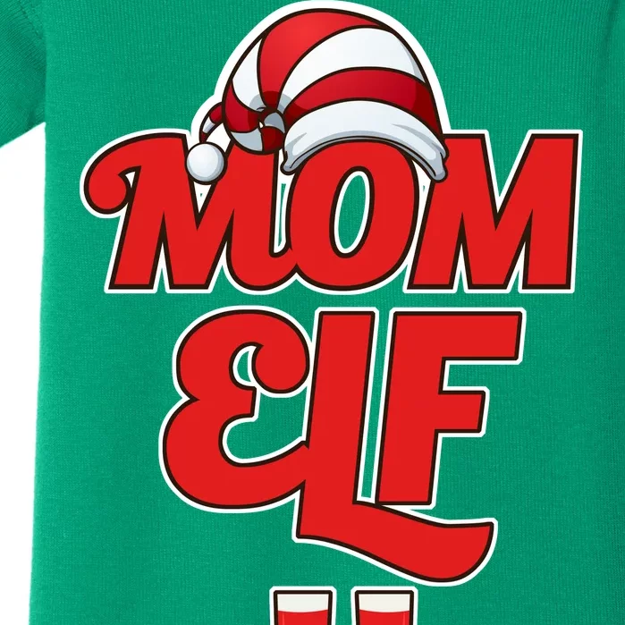 Christmas Mom Elf Baby Bodysuit