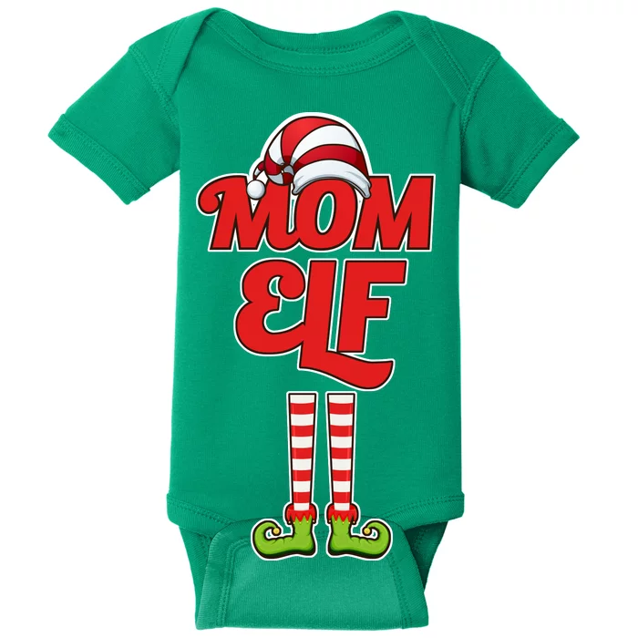 Christmas Mom Elf Baby Bodysuit