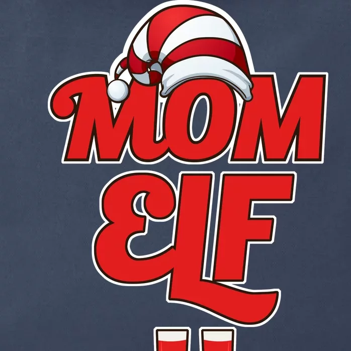 Christmas Mom Elf Zip Tote Bag