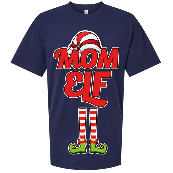 Christmas Mom Elf Sueded Cloud Jersey T-Shirt