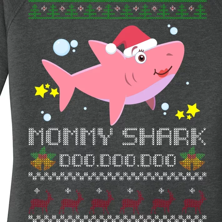 Christmas Mommy Shark Women's Perfect Tri Tunic Long Sleeve Shirt