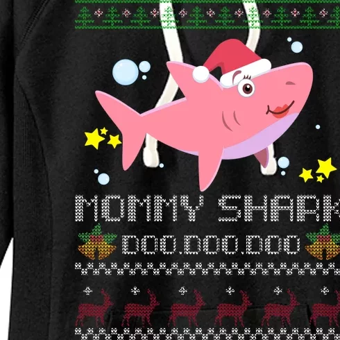 Christmas Mommy Shark Women's Fleece Hoodie