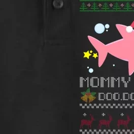 Christmas Mommy Shark Dry Zone Grid Performance Polo