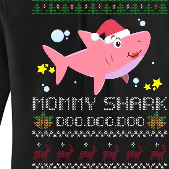 Christmas Mommy Shark Women's Pullover Hoodie