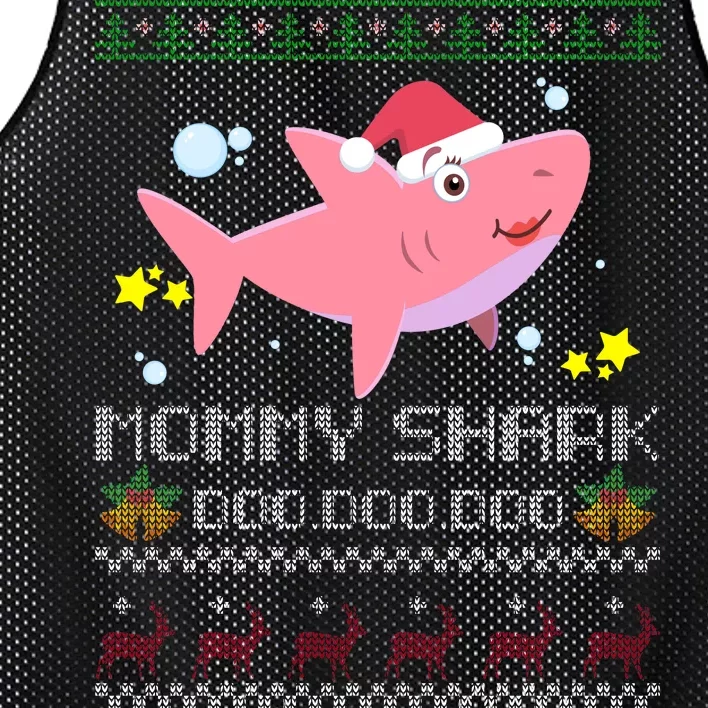 Christmas Mommy Shark Mesh Reversible Basketball Jersey Tank