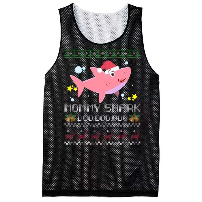 Christmas Mommy Shark Mesh Reversible Basketball Jersey Tank