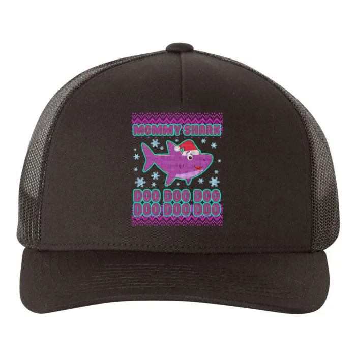 Christmas Mommy Shark Doo Doo Doo Yupoong Adult 5-Panel Trucker Hat