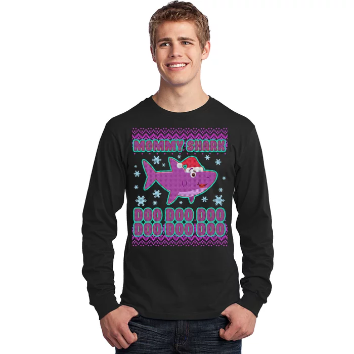 Christmas Mommy Shark Doo Doo Doo Long Sleeve Shirt