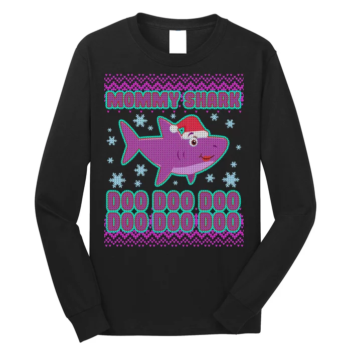 Christmas Mommy Shark Doo Doo Doo Long Sleeve Shirt