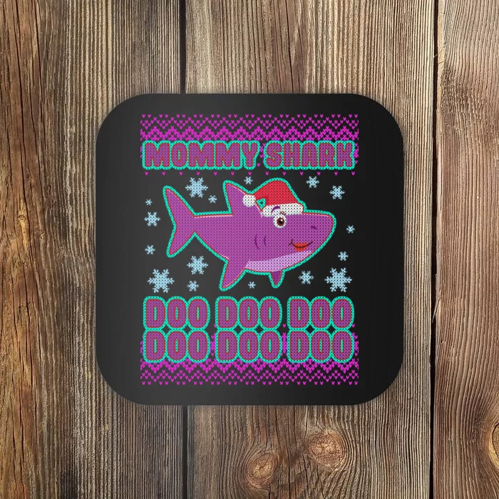 Christmas Mommy Shark Doo Doo Doo Coaster