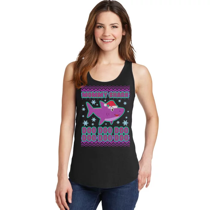 Christmas Mommy Shark Doo Doo Doo Ladies Essential Tank