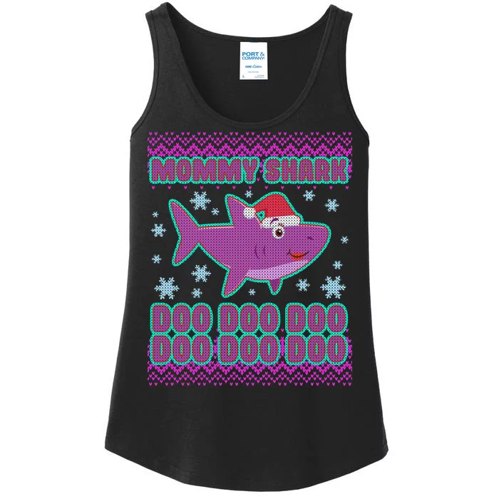 Christmas Mommy Shark Doo Doo Doo Ladies Essential Tank