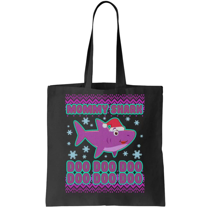 Christmas Mommy Shark Doo Doo Doo Tote Bag