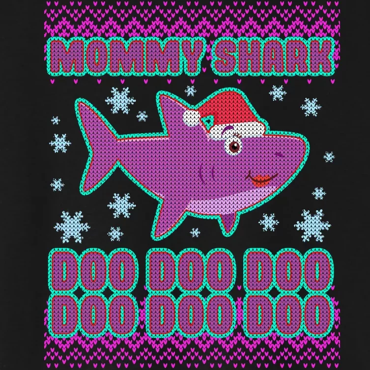 Christmas Mommy Shark Doo Doo Doo Women's Crop Top Tee