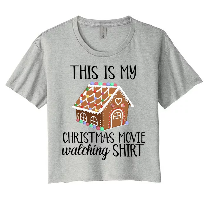 Christmas Movie Watching Women's Crop Top Tee