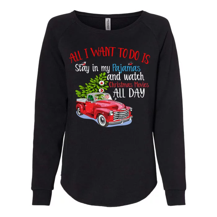 Christmas Movies And Pajamas Womens California Wash Sweatshirt